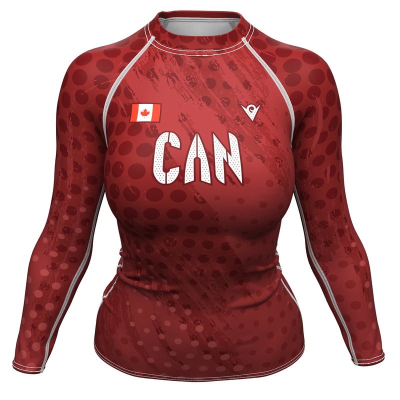 Cargue la imagen en el visor de la galería, Canada - CAN 1 - Country Codes (Women&#39;s Rash Guard) Olympian
