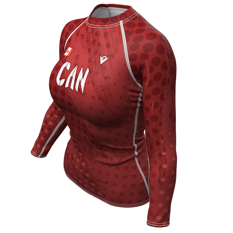 Cargue la imagen en el visor de la galería, Canada - CAN 1 - Country Codes (Women&#39;s Rash Guard) Olympian
