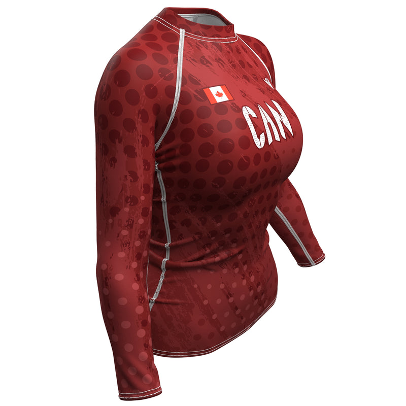 Cargue la imagen en el visor de la galería, Canada - CAN 1 - Country Codes (Women&#39;s Rash Guard) Olympian
