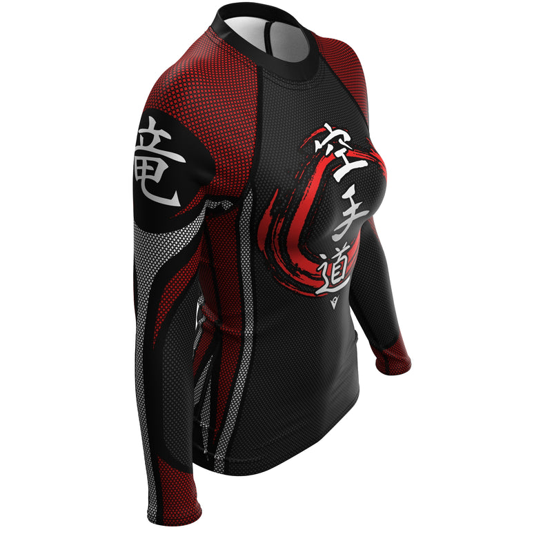 Cargue la imagen en el visor de la galería, Karate-Do - Training Armor (Girls&#39; Rash Guard) Martial Warrior
