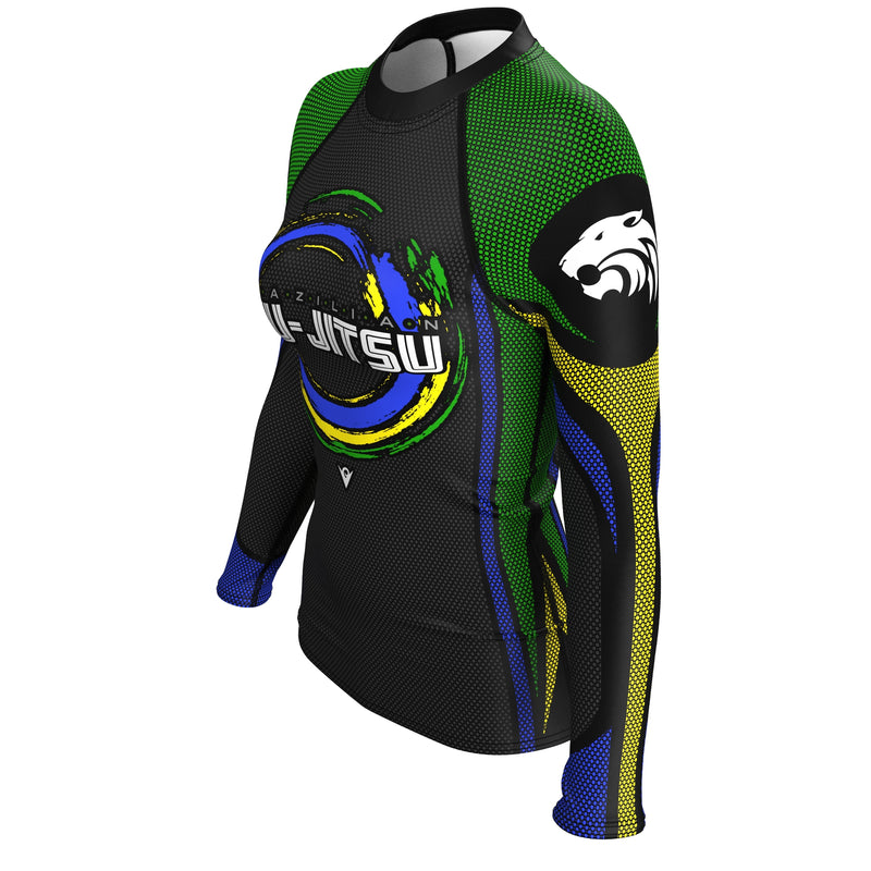 Cargue la imagen en el visor de la galería, Brazilian Jiu-Jitsu (BJJ) - Training Armor (Girls&#39; Rash Guard) Martial Warrior
