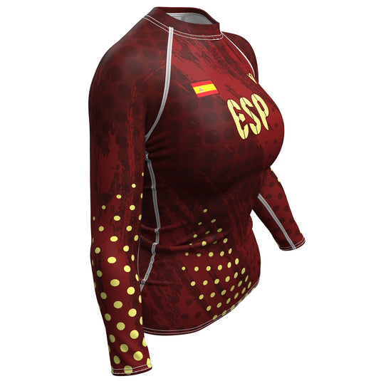 Spain (España) - ESP 34 - Country Codes (Women's Rash Guard) Olympian