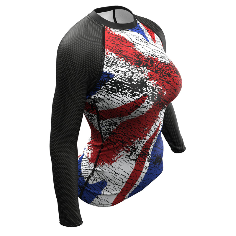 Cargue la imagen en el visor de la galería, United Kingdom (Union Jack Flag) - Urban (Women&#39;s Rash Guard) Olympian
