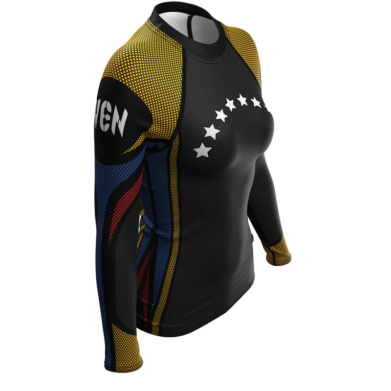 Cargue la imagen en el visor de la galería, Venezuela - Galaxy (Girls&#39; Rash Guard) Olympian
