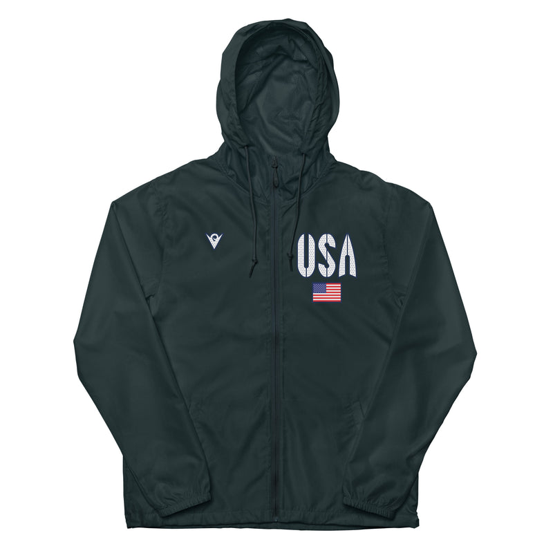 Cargue la imagen en el visor de la galería, United States - USA 1 - Country Codes (Unisex - Lightweight Zip-up Windbreaker) Olympian
