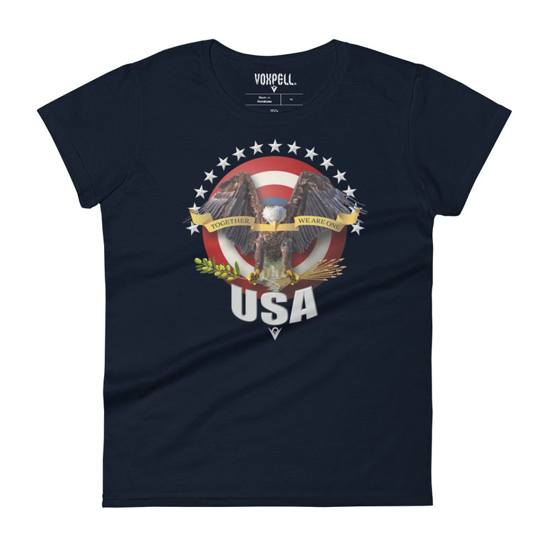 Cargue la imagen en el visor de la galería, Together, We Are One (Women&#39;s Crew-neck T-shirt) American Dream
