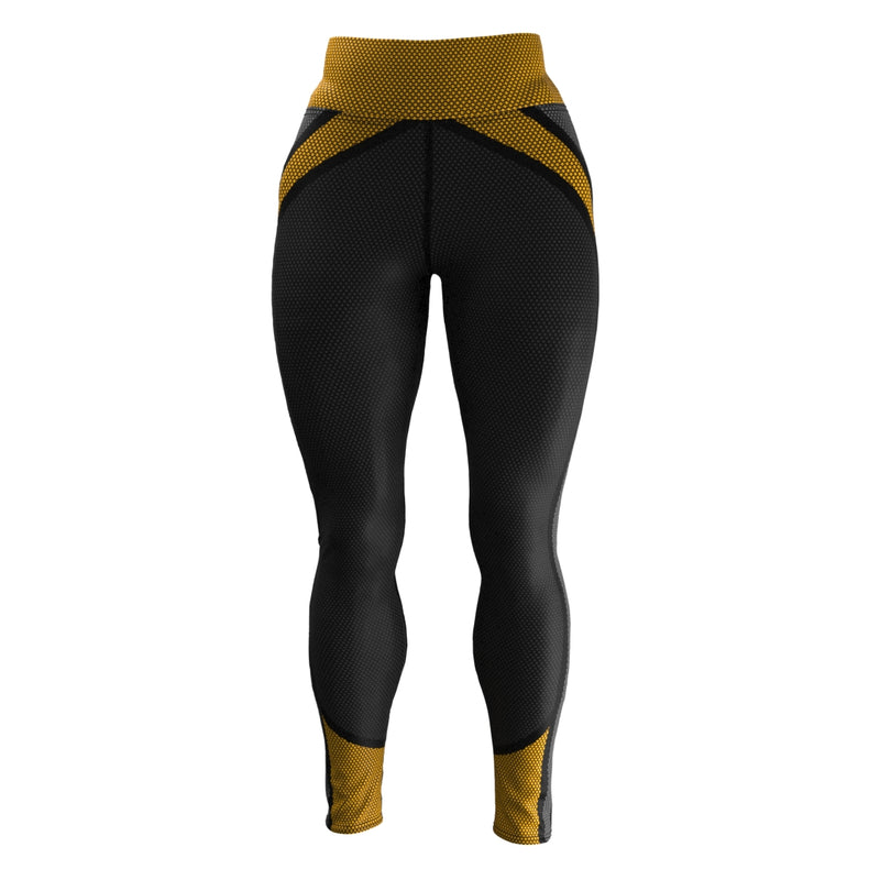 Cargue la imagen en el visor de la galería, Voxpell Galaxy (Yellow/Grey) (Women&#39;s Yoga Pants) Excelsior
