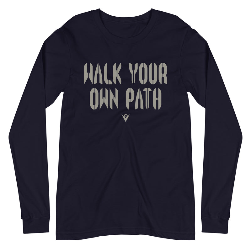Cargue la imagen en el visor de la galería, Walk Your Own Path (Unisex Long-Sleeve T-shirt) Excelsior
