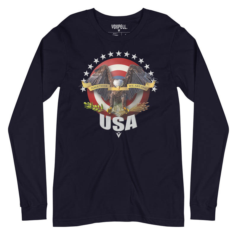 Cargue la imagen en el visor de la galería, Together, We Are One (Unisex Long-Sleeve T-shirt) American Dream
